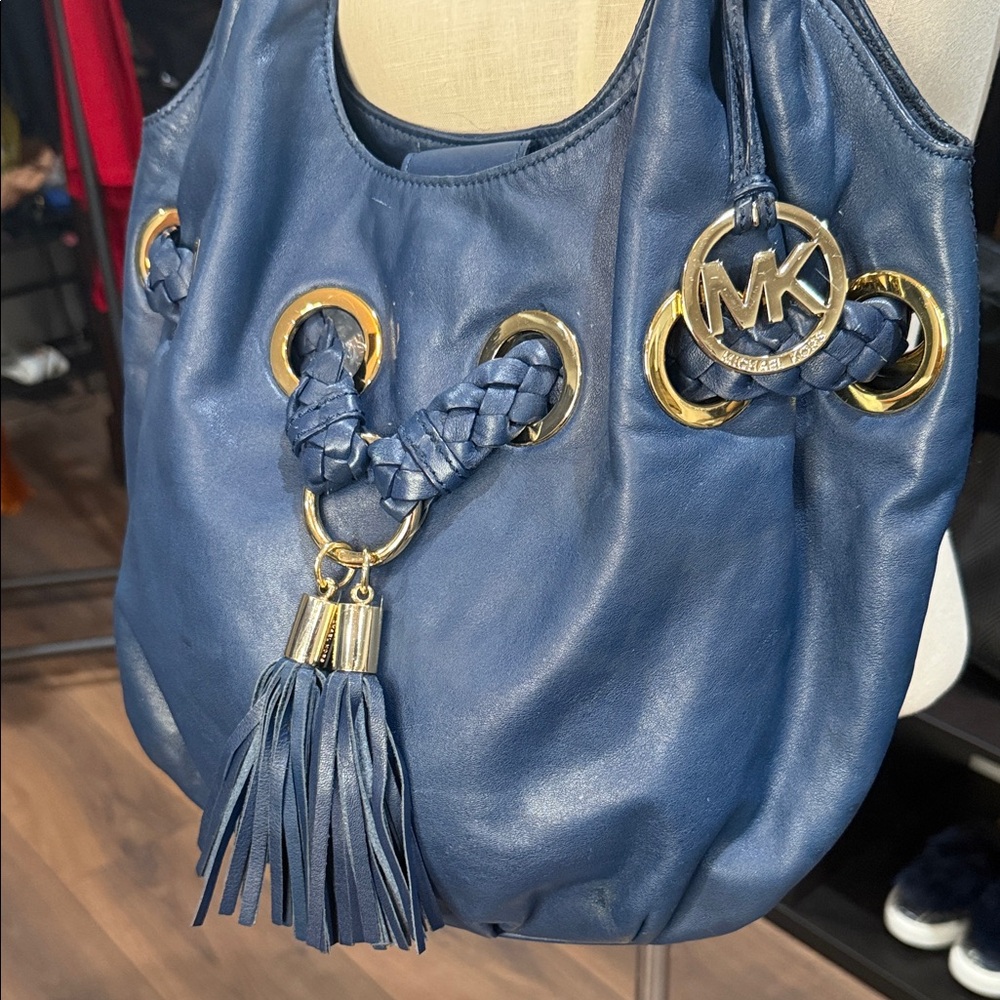 Michael Kors 'Braided Astor Grommet' large satchel - Picture 3 of 14